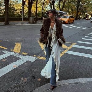 ZARA DOUBLE-SIDED FAUX FUR JACKET